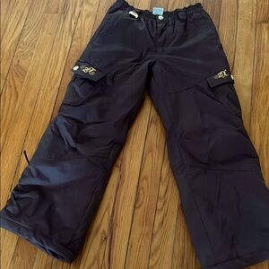 Kids Black Cargo Pants